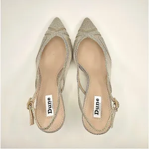 Dune London Dianas Gold Mesh Glitter Slingback‎ Kitten Heel Pumps Wedding 8 NWOB thumbnail 6