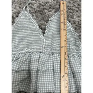 Ocean Drive Women’s Babydoll Top Plaid Halter Coquette Cottagecore Boho Y2K M thumbnail 8