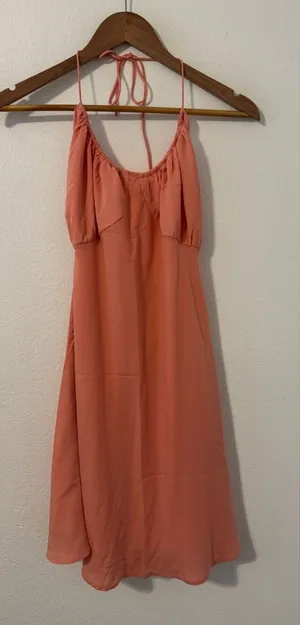 Abercrombie and Fitch Halter Flared Slip Dress Low Back 90s y2k NWT Small thumbnail 1