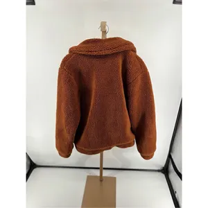 Anthropologie Elodie Faux Sherpa Teddy Coat Oversized Rust Size Medium Pockets thumbnail 5
