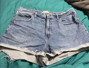 Abercrombie & Fitch Light Wash Denim Cutoff Shorts thumbnail 1