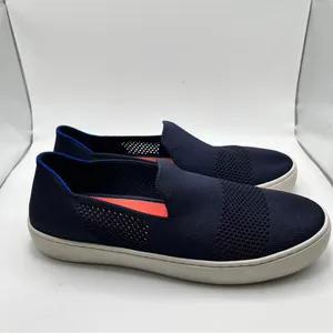 Rothy's The Sneaker Maritime Lattice Stitch Navy Slip On Shoes Women’s 9 EUC thumbnail 9