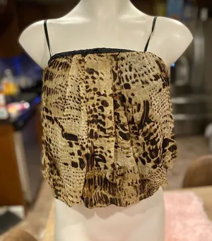 Snake print blouse Black thumbnail 1