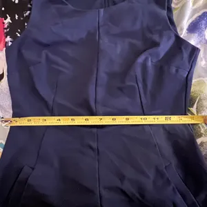 Lands' End Women's Navy‎ Blue Sheath Ponte Knit Sleeveless Dress Size 4 thumbnail 8