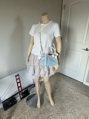 Kate Spade Stash Denim Floral Small Carryall Bag thumbnail 6