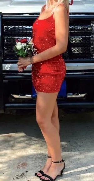 red mini dress thumbnail 1