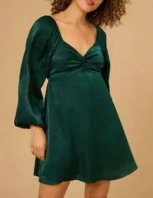 NEW Altar’d State Green Satin Holiday Dress Plus Size Medium NWT thumbnail 1