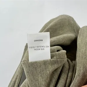 Holistia Olive Green‎ Cowl Neck 3/4 Sleeve Lightweight Soft Modal Tencel Top S thumbnail 6