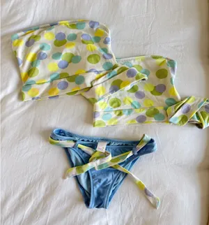 Rebel Beach Vintage Bikini Set Blue thumbnail 1