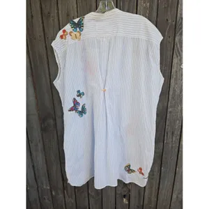 3J Workshop Johnny Was Tunic Dress Striped Floral Embroidered Boho size XL thumbnail 4
