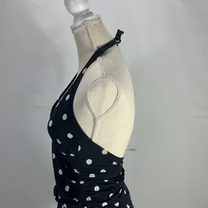 Body Maternity Halter Style Polka Dot Black and WhiteTankini Top Size Small thumbnail 5