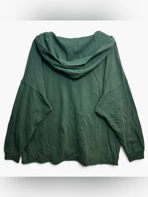 Aerie Green Lace-Up Oversized Hoodie Sweatshirt Size Small NWT thumbnail 4