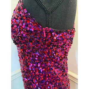 For Love & Lemons Showtime Pink Sequin Open Back Mini Dress Hoco Cocktail thumbnail 6