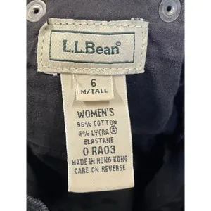 Vintage L.L. Bean Womens 6 M/Tall Jeans‎ Black Classic Fit Straight Leg Stretch thumbnail 7