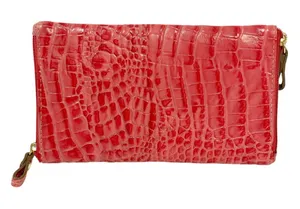 Brahmin‎ Red Leather Double Zip Pouch thumbnail 1