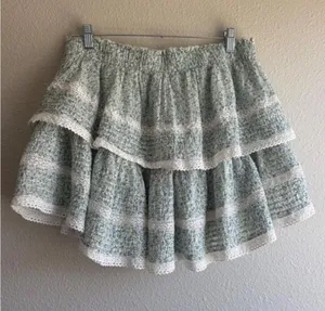 Aerie Floral Tiered Ruffle Mini Skirt thumbnail 1