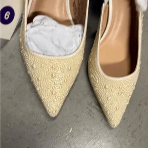 A New Day Milan Pearl Cream Slingback Heels Cushioned Insole Size 6 NEW thumbnail 6