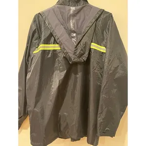 Black rain/trench jacket. Size 8 unisex thumbnail 2