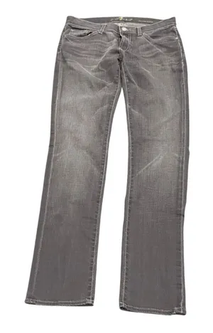 7 For All Mankind Roxanne Women's Gray Straight‎ Leg Jeans Womens's 28 thumbnail 1