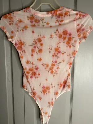 Floral mesh bodysuit Pink thumbnail 3