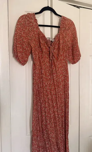Sincerely Jules Orange floral sundress thumbnail 1