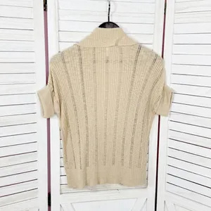 Dress Barn Vintage Open Front Cardigan Topper‎ Sweater Tan Small thumbnail 9