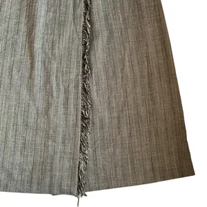 Harve'‎ Bernard Wool Wrap Maxi Skirt with Fringe Size 12 thumbnail 5