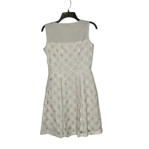 Daniel Cremieux Floral Lace Sleeveless Pleated Cocktail‎ Dress 2 Women Cream NWT thumbnail 8