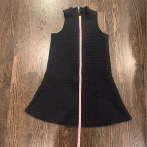 Abercrombie & Fitch Textured Black Flare Sleeveless Dress thumbnail 5