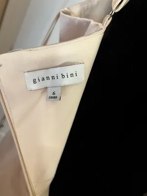 Gianni bini formal satin evening dress thumbnail 4