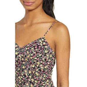 NWT Row A For Nordstrom Shirred Floral Mini Dress thumbnail 4