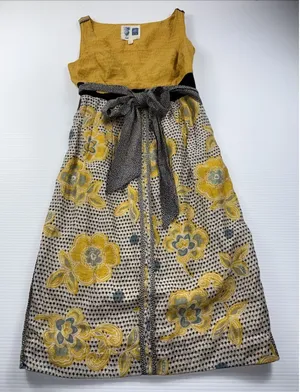 Edme‎ & Esyllte Anthropologie Blooming Goldenrod Dress Size 0 Sleeveless thumbnail 1