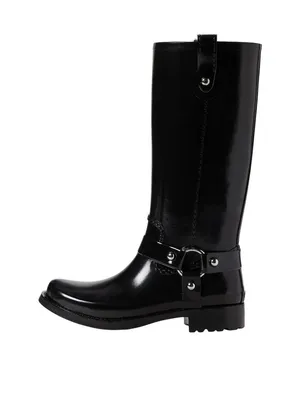NWT Michael Michael Kors Womens Stormy Rain Boot Harness 40F2STFB5Q Black 8M thumbnail 4