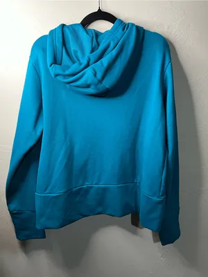 Nike Essentials Teal Blue Full Zip Hooded Athletic Sweatshirt Hoodie thumbnail 9