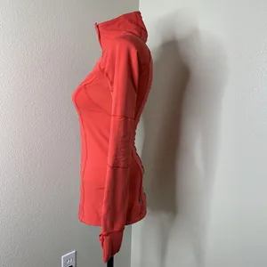 Lululemon Toasty Tech Quilted Elbow Love Red Coral 1/2 Zip Jacket Coat Sz 2 thumbnail 5