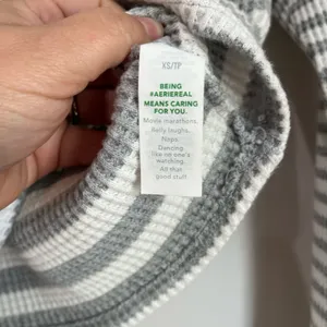Aerie Blizzard Gray & White Waffle Mockneck Long Sleeve T Shirt Size‎ XS thumbnail 8