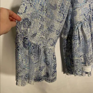Arula Altard State Womens Paisley Blue Blouse “X” Xl thumbnail 5