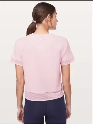 New With Tags Lululemon Stripe in Stride Short Sleeve Sz 10 thumbnail 2