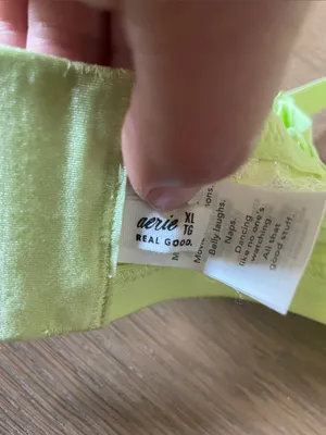 Aerie Lace Detail Non Padded Bra, Lime Size XL thumbnail 6