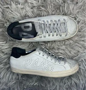 P448 John leopard print lace up distressed sneakers women’s shoe size 7 thumbnail 1