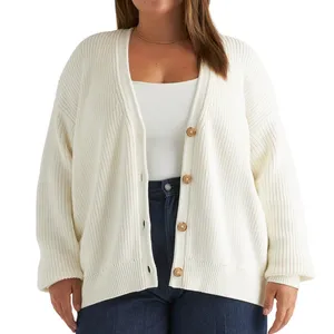 Quince Organic Cotton Oversized Boyfriend Cardigan Womens XS Ivory Cozy Comfort thumbnail 1