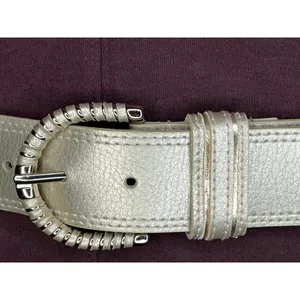 Nine west belt Genuine leather gold y2k small thumbnail 3