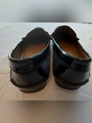 Coach Fortunata Signature C Black Jacquard Patent Leather Loafers Women’s 7.5B thumbnail 5