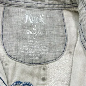 Rock 47 by Wrangler Shirt Dress‎ Western Cross Embroidered Long Sleeve Gray S thumbnail 3