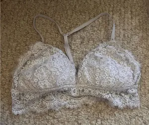 Aerie White Bralette Lace thumbnail 1