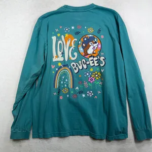 Buc-ee's XL Long Sleeve T-Shirt Teal Love Buc-ee's Rainbow Floral Graphic Tee thumbnail 5