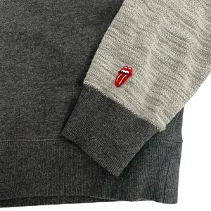 The Rolling Stones Script Tongue Logo Crew Neck Sweatshirt Gray 50 Years Tour S thumbnail 6