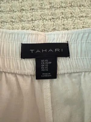 White Linen Drawstring Pant  thumbnail 5