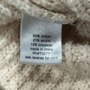Elizabeth and James Knit Open Front Cream Cardigan Women’s Small thumbnail 4