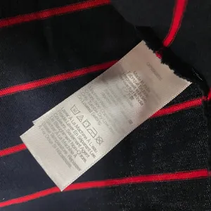 Madewell Top Womens Small Striped Drawstring Hem Long Sleeve Tee Navy Red NZ385 thumbnail 6